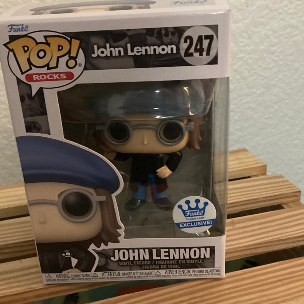 Funko Exclusive John Lennon Figure with Blue Hat - Picture 1 of 4